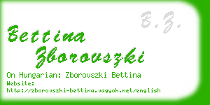 bettina zborovszki business card